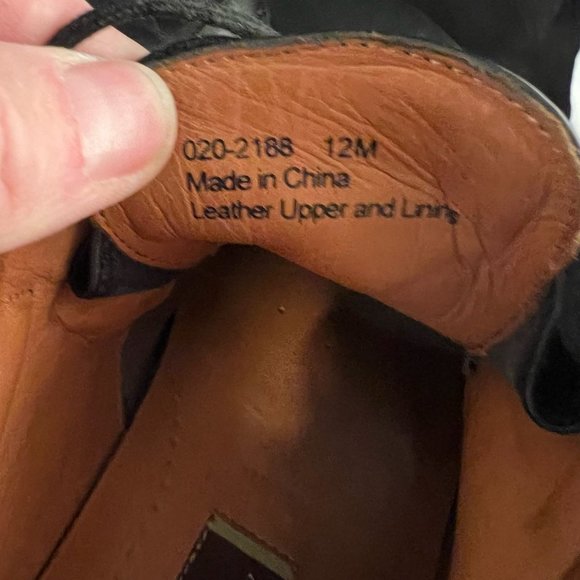 Johnston & Murphy Men's Size 12M Black Split Toe Leather Oxfords 202-2188 - Picture 9 of 9